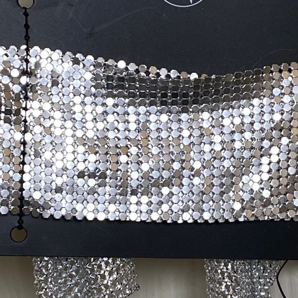 Forever 21 Brand new never worn with tag Silver Metal Fashion Scarf - Picture 3 of 6